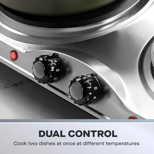 Double hot plate electric hob - hot,