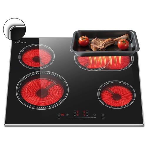 Zone ceramic hob - ceramic, built