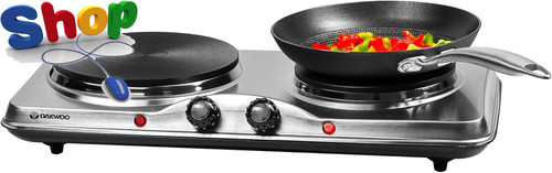 Double hot plate electric hob - electric,