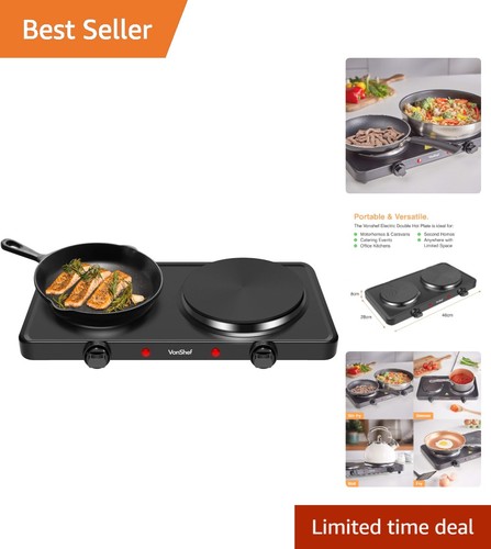 Portable electric double hob - portable,